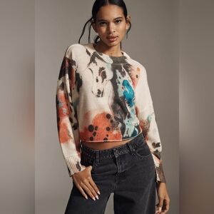 The Goldie Cashmere Long-Sleeve Crew-Neck SweaterBy Anthropologie